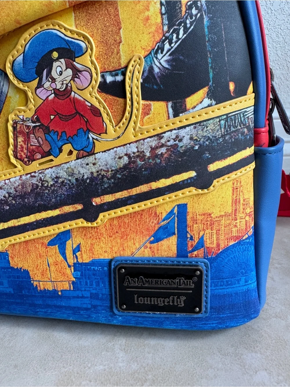 Loungefly Blue, Red & Yellow Pirate Mini Backpack